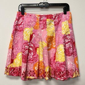 Lilly Pulitzer Size 16 Girls Ingrid Winners Circle Floral Lined Pleated Skirt